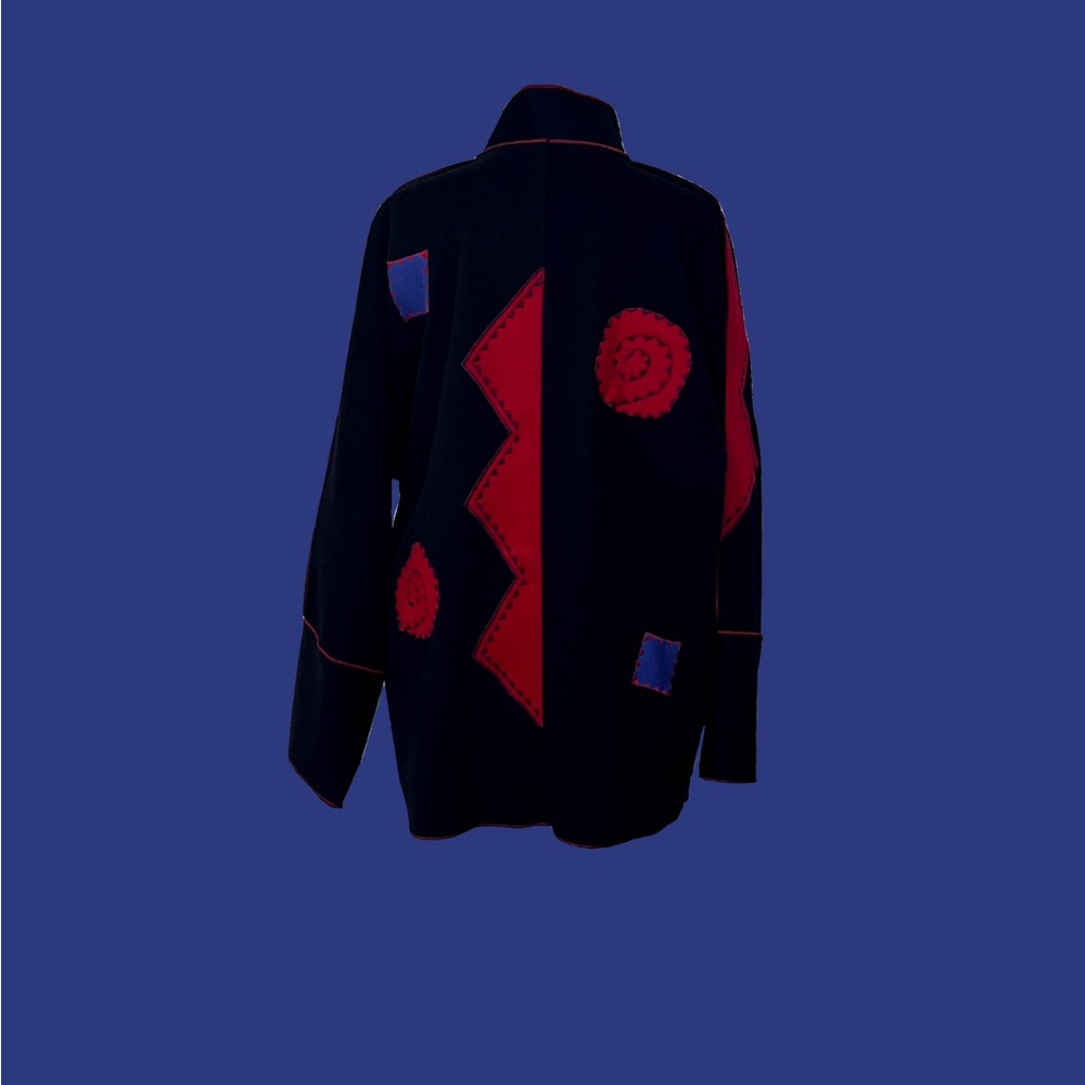 Eccentric Patchwork Wool Jacket - image 4